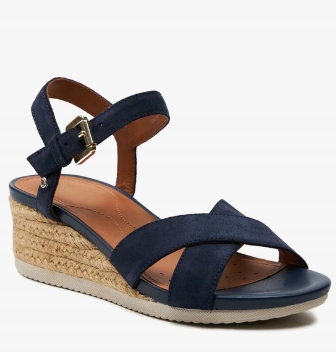 Geox Dámské Kožené Sandály Modré Barvy 36,5 Žin