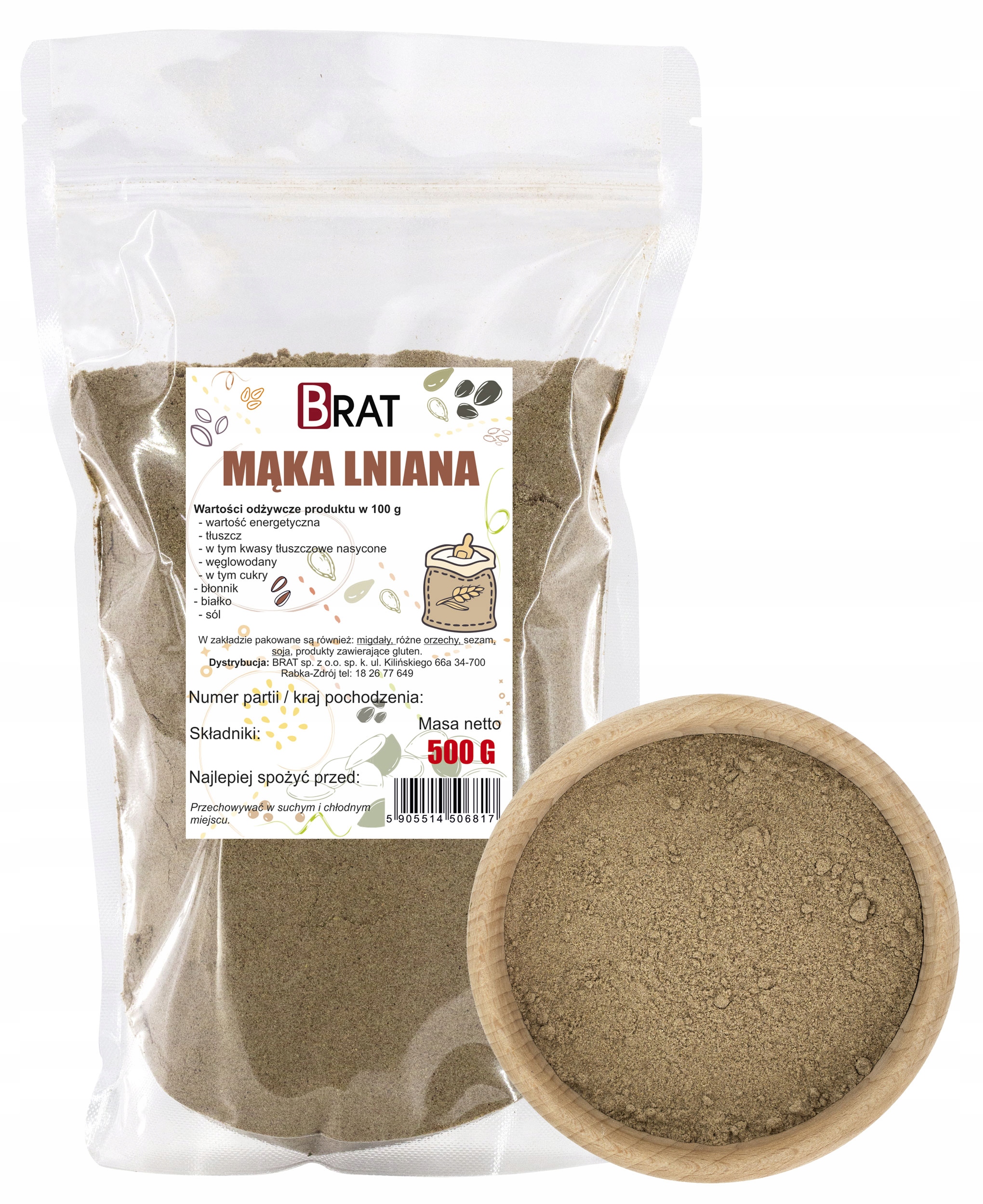 Levně 9X Brat Lněná mouka 500 g