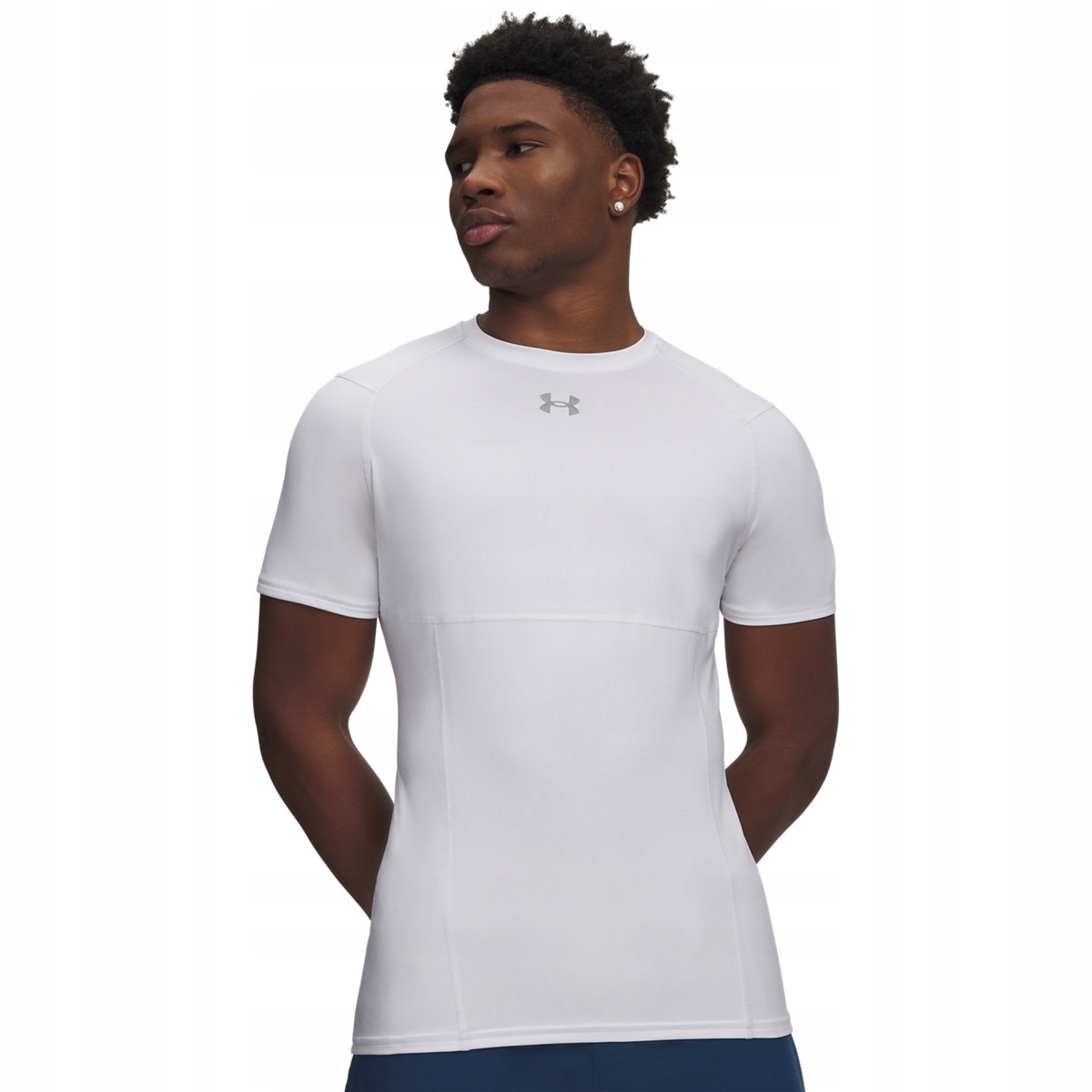 Męska koszulka treningowa Under Armour Ua Hg Elite Fitted Ss Biały L