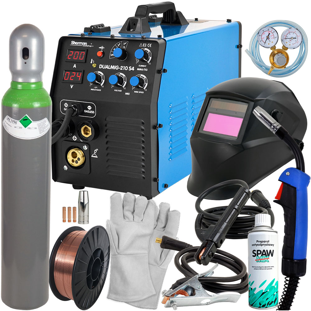 Spawarka Sherman MIG 200 MMA TIG Migomat zestaw