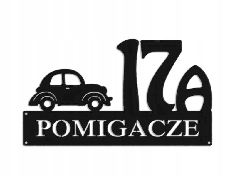 Číslo Na Dom 48 cm Tabuľa Adresa Oceľ 2 mm Pomáhače