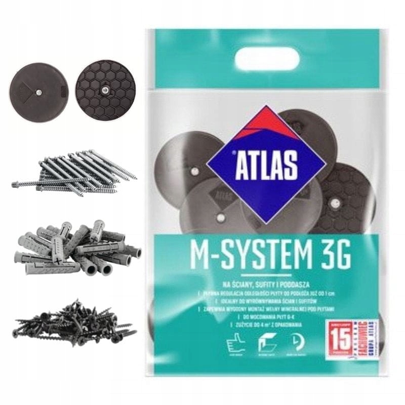 

Atlas M-system 3G na ściany sufity i poddasza L100