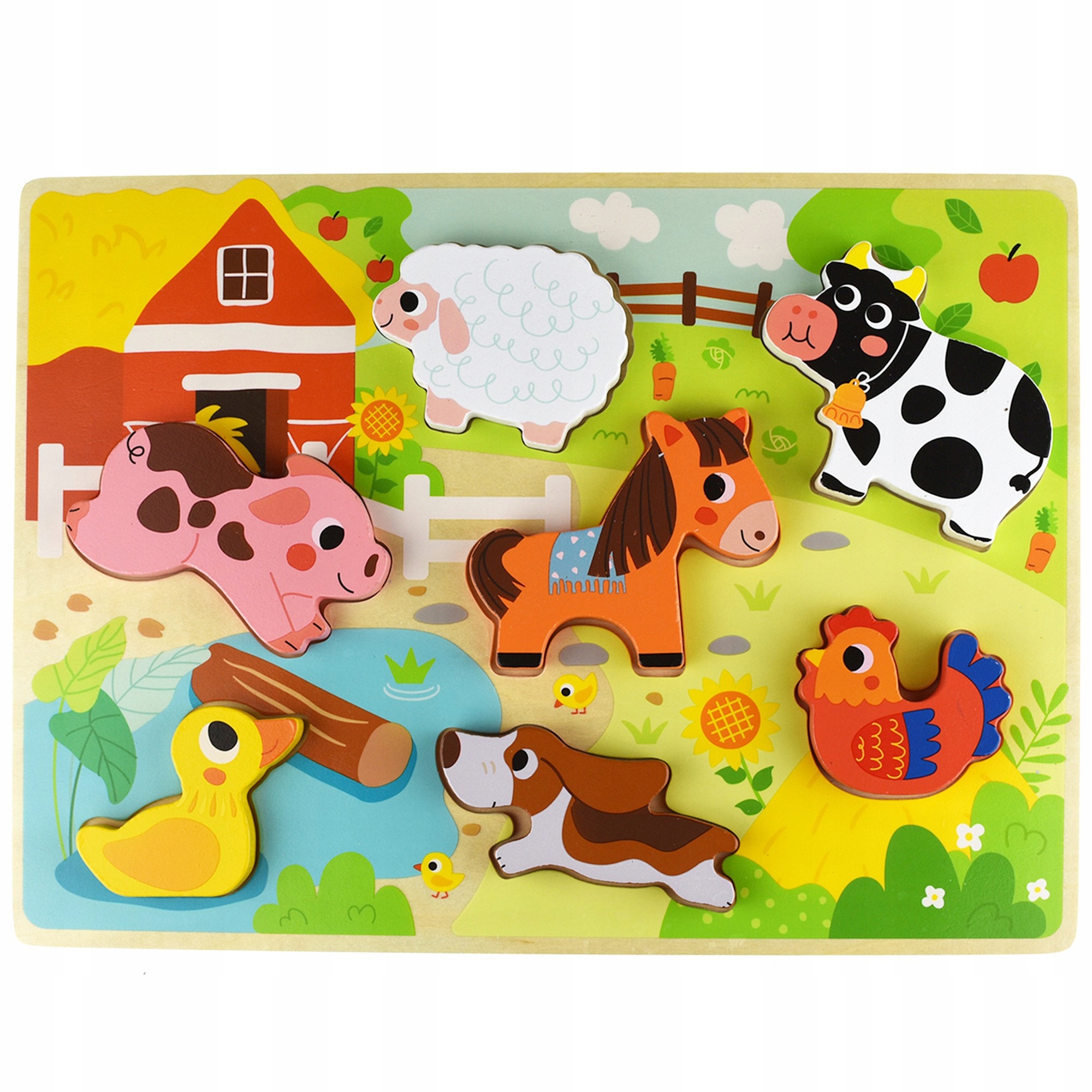 

Tooky Toy Drewniane Puzzle Zwierzątka Montessori