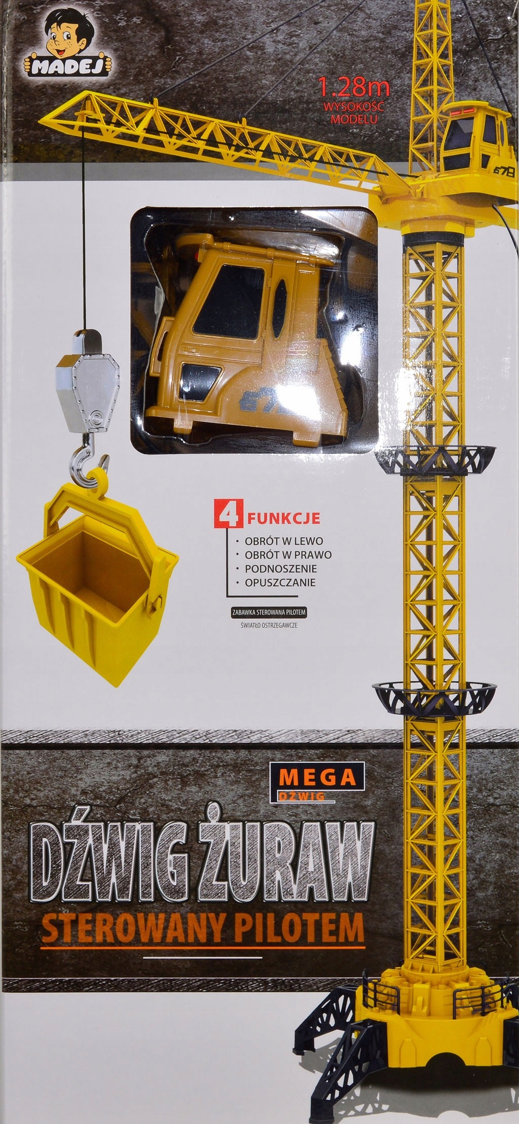 ZDALNIE STEROWANY DŹWIG ŻURAW WYSIĘGNIK R/C 130 cm Marka Madej