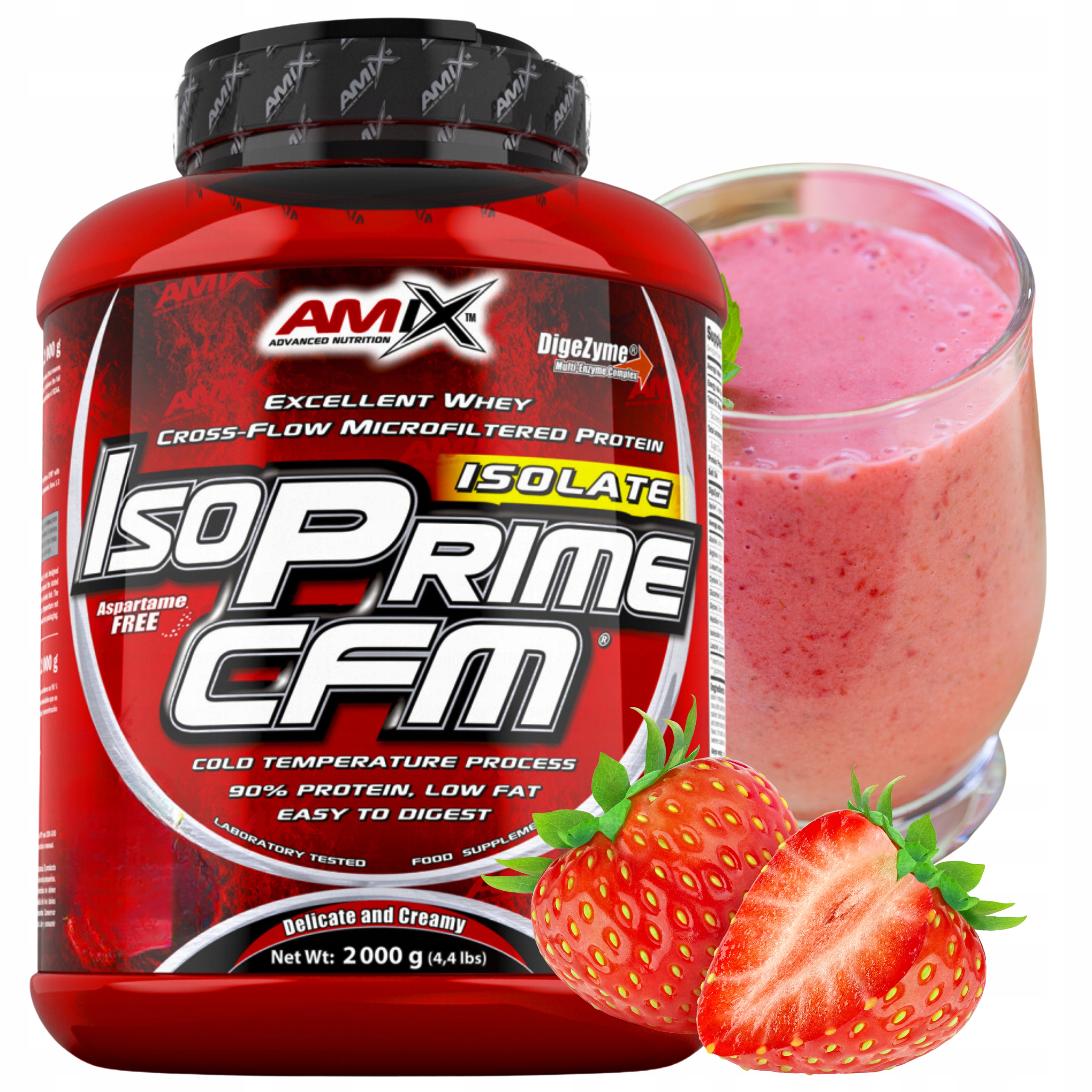 Protein Amix Isoprime Cfm Bílkovina Izolát Wpi 2 kg Jahoda Protein