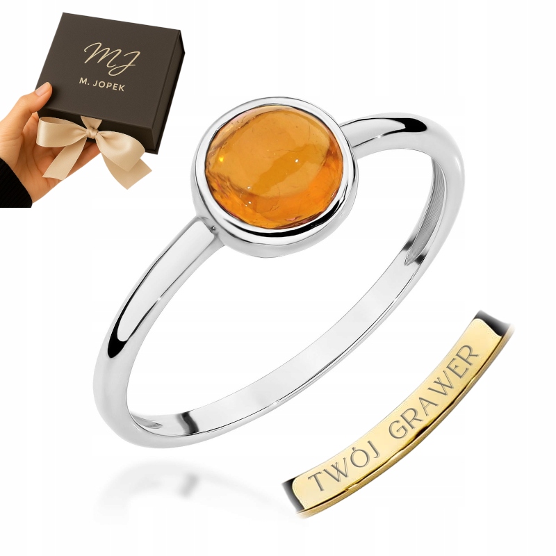 Prstýnek Z Bílého Zlata 585 S Gravírování 1,00 Kara