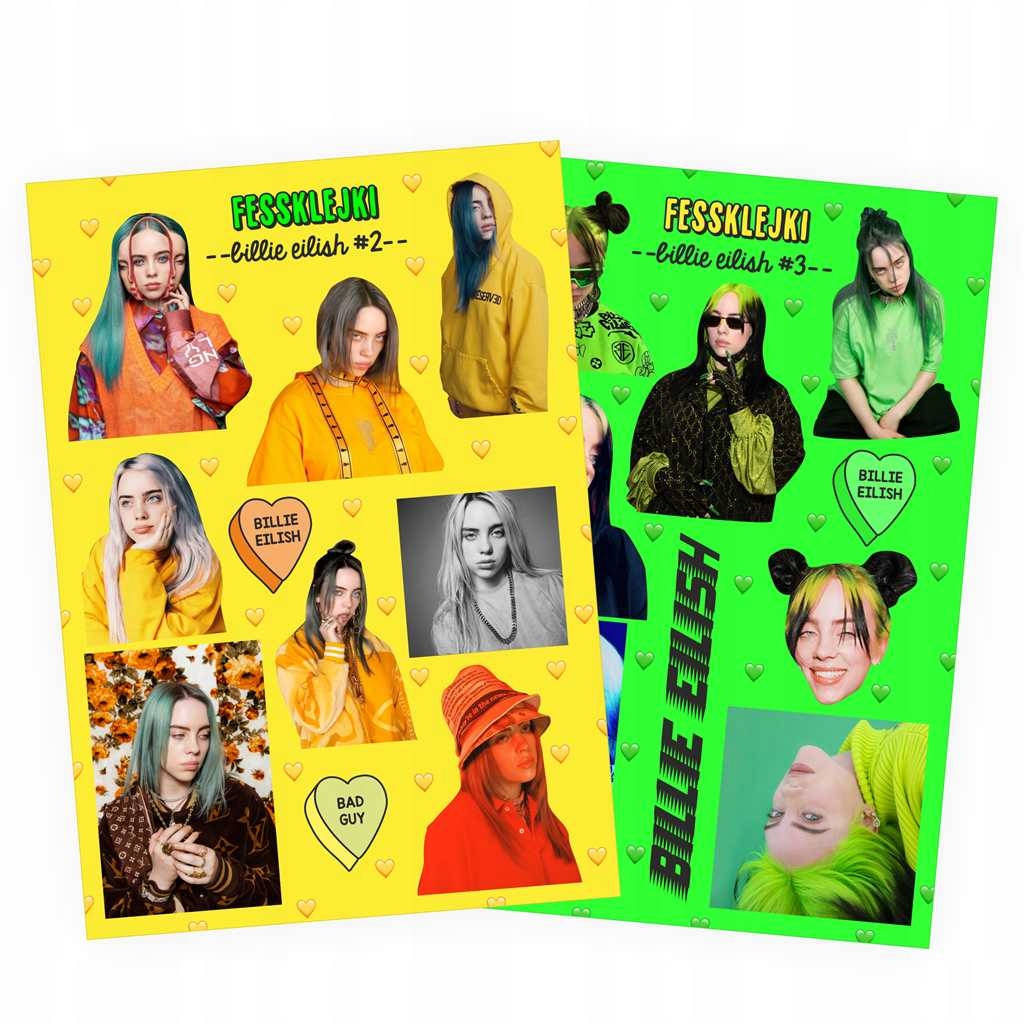 

Zestaw Naklejek Billie Eilish 19szt naklejki