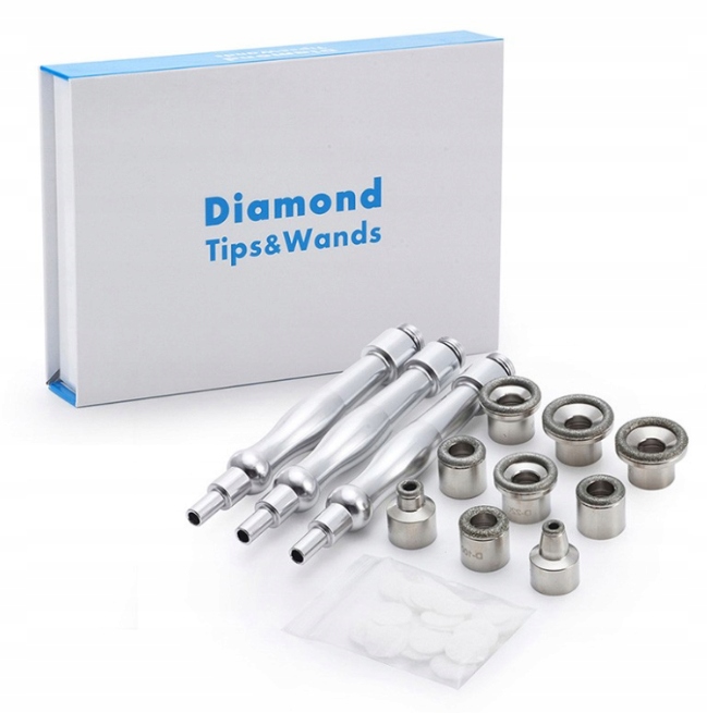 Nástavce Hlavice pro diamantovou mikrodermabrazi – sada 3 trysek 9 hrotů