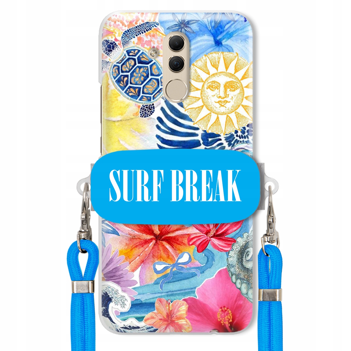 Puzdro pre Huawei Mate 20 Lite Modré vodítko držiak Surf Break Lata