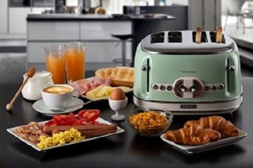 ARIETE Vintage Toster Retro 4 Kromki, 1600W, Zielony — miniatura 7