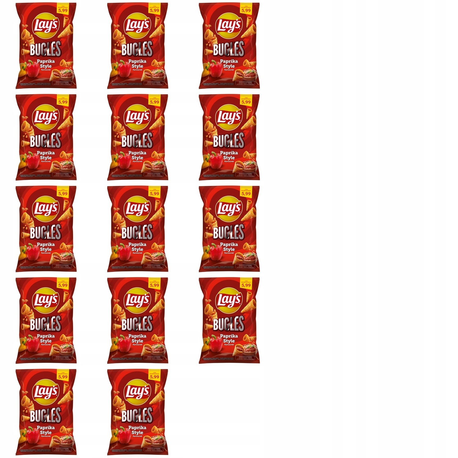 14x 75g Lay S lay's bugles paprika style chipsy Karton