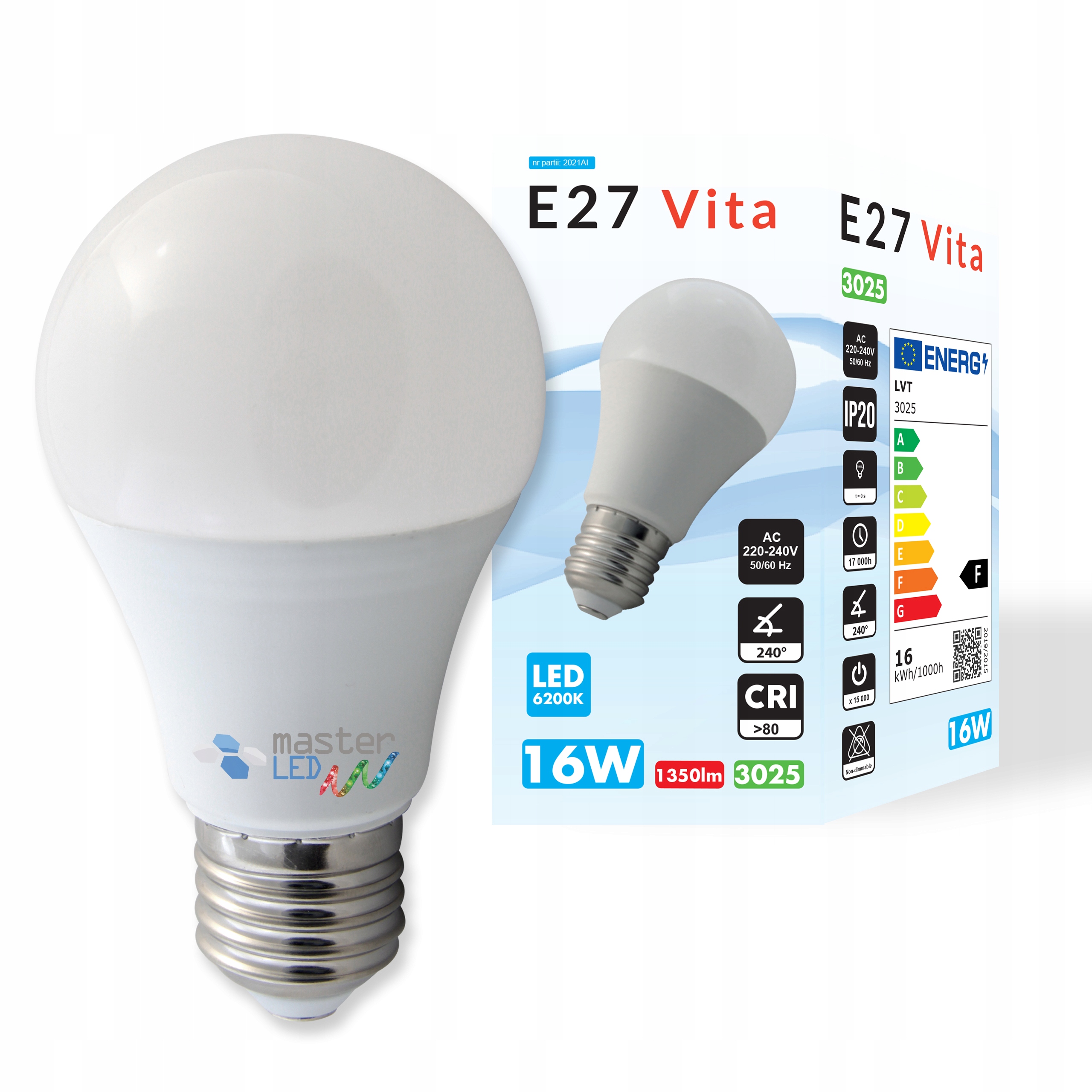 

Żarówka Led dioda E27 20 Smd 2835 16W 230V 3 Barwy