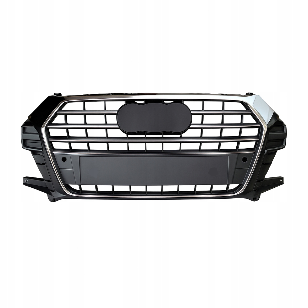 Audi Q3 2015- Přední Atrapa Grilu Stříbrná Středová S Rámečkem Chrom Pdc