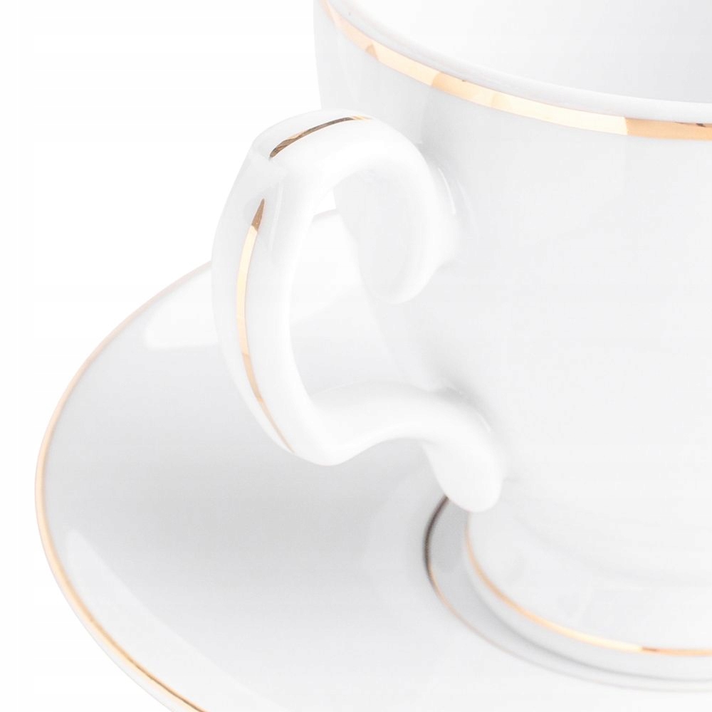 Filiżanki i spodki porcelana MariaPaula Złota Linia 100 ml 12 el. Marka MariaPaula