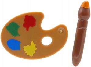 

Lego zestaw malarski: paleta malarska farby pędzel