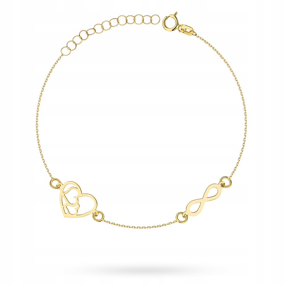 

Złota Bransoletka pr. 333 Serce i Nieskończoność