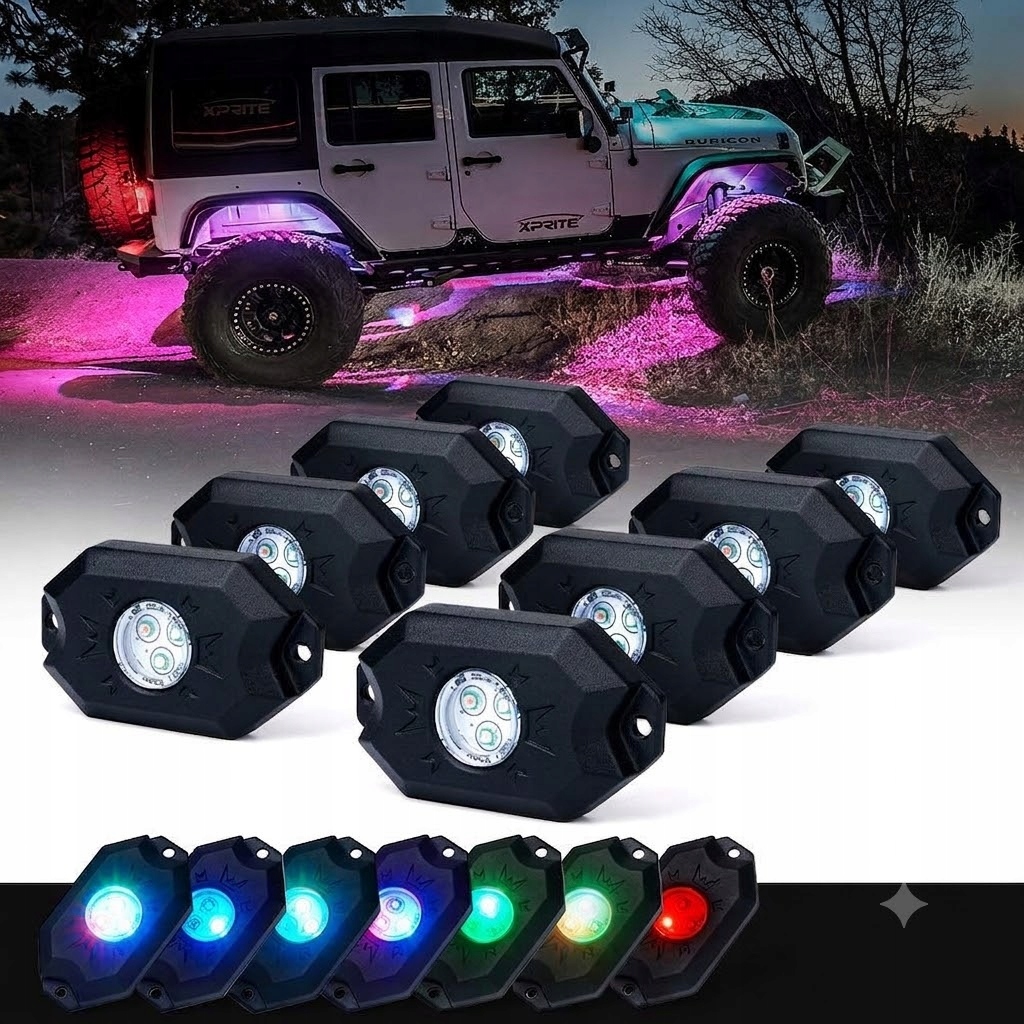 Led Rgbw Osvětlení Podvozku 8 Lamp Podsvícení Pod Auto Rgbw Aplikace