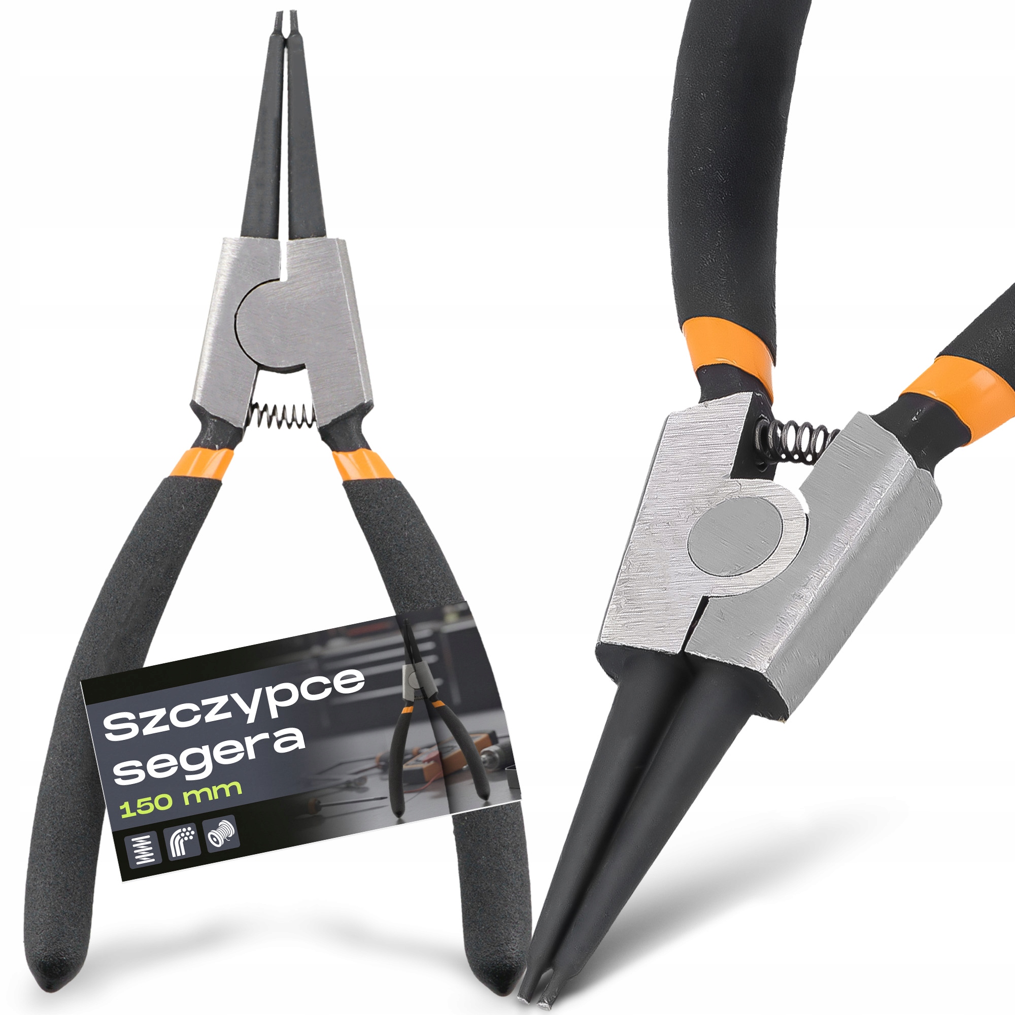 Szczypce Segera Proste 150 mm Pierścieni Osadczych Opasek Zacisków R0-T