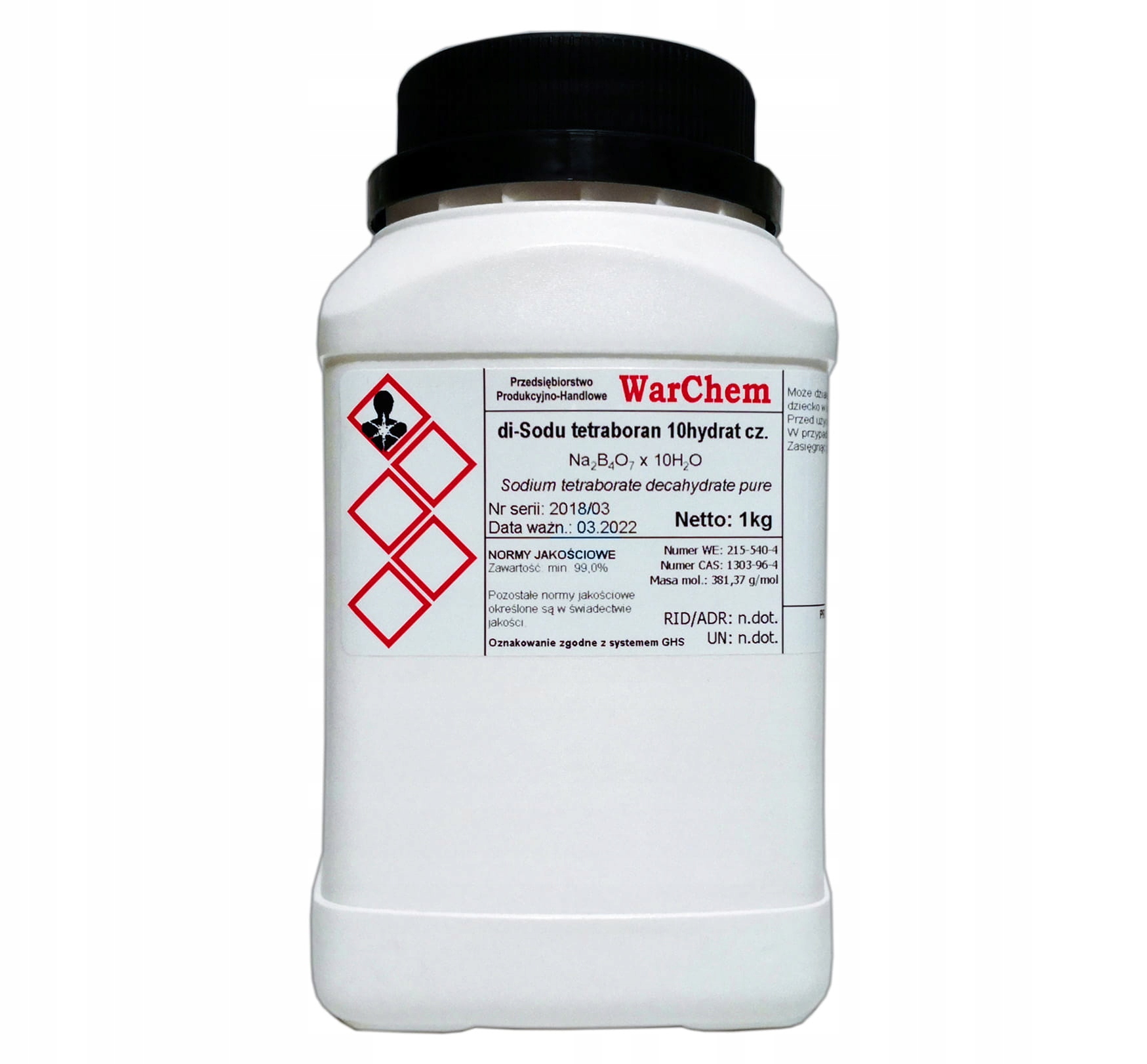 

Czteroboran Sodu ( Boraks ) - 1kg Warchem [56457]