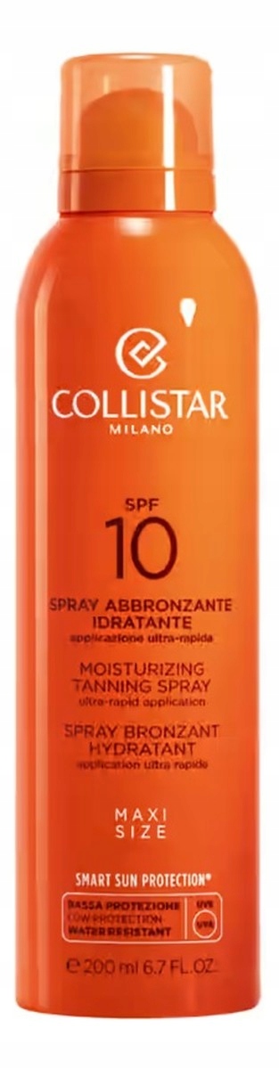 Collistar Sprej Abbronzante Idratante sprej na opalování SPF10 200 Ml