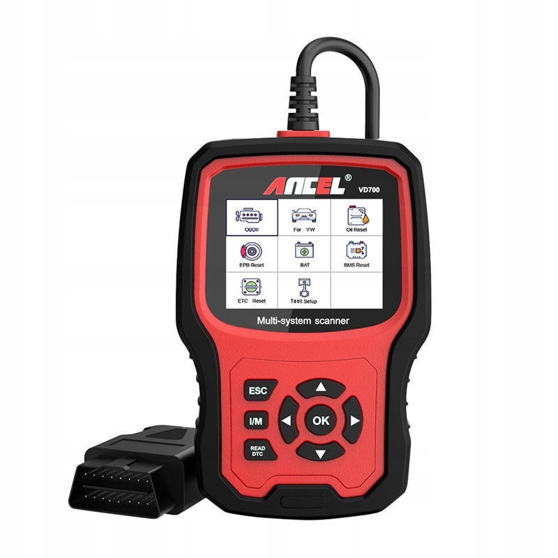 Ancel VD700 Automobilový diagnostický skener OBD2 8 servisných funkcií