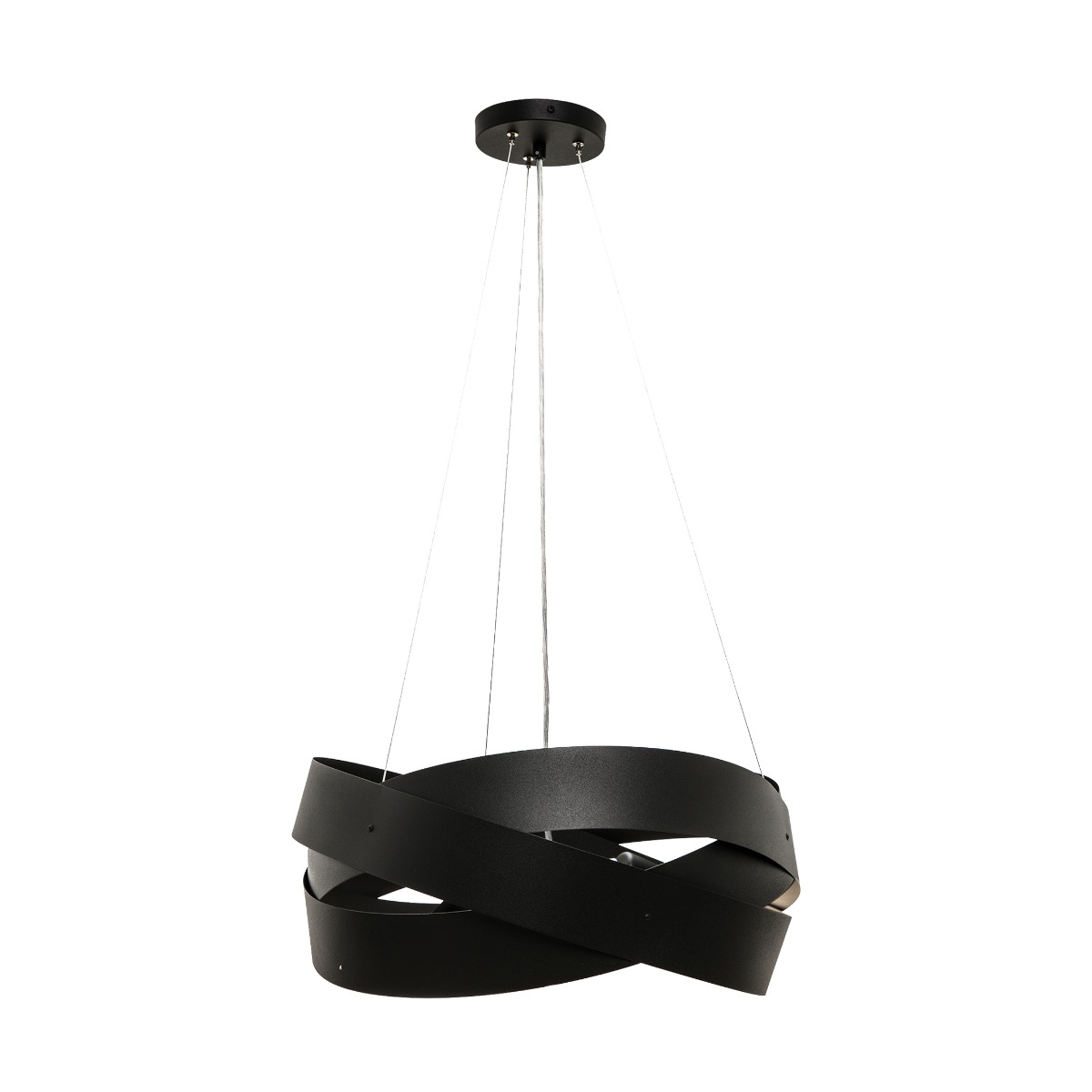 Závěsná lampa černá kovová kulatá 50 cm nad stůl, moderní Zuma Line