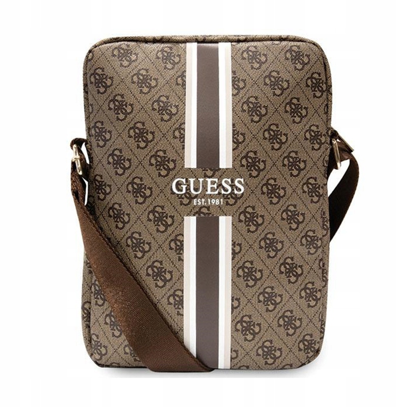 Guess 4G Stripes Tablet Bag – taška na tablet 10" (hnědá)