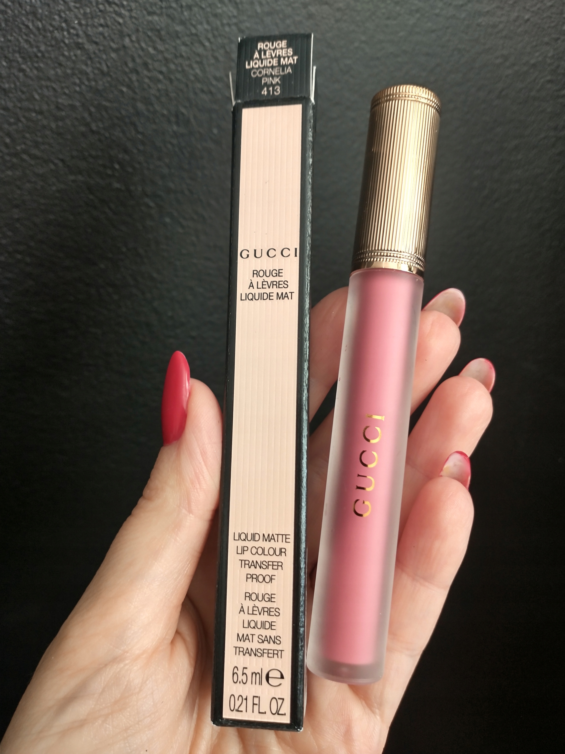 Nowy błyszczyk Gucci 6,5 ml 413 cornelia pink
