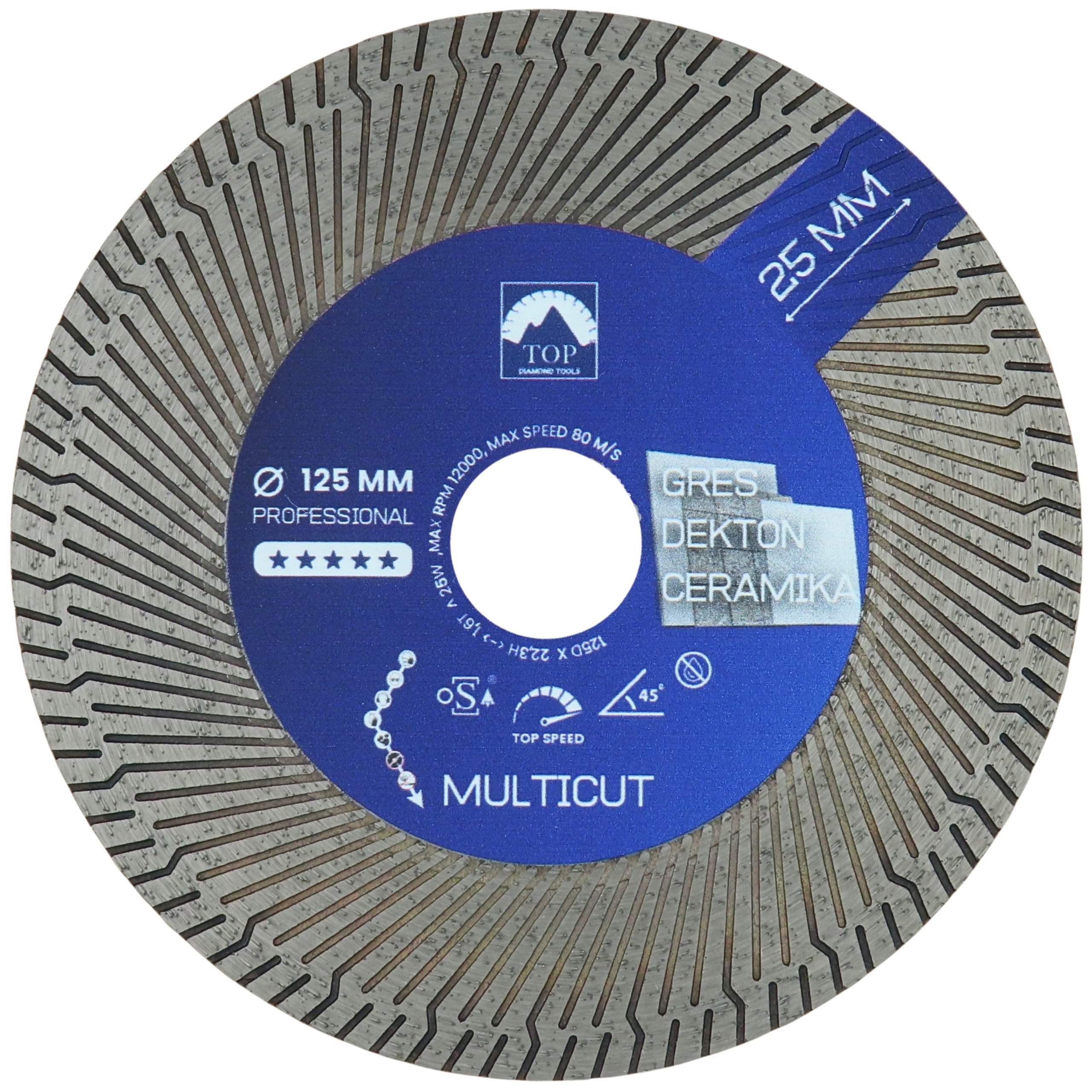 Tarcza diamentowa tnąca i szlifująca gres płytki ceramiczne Multicut 125mm