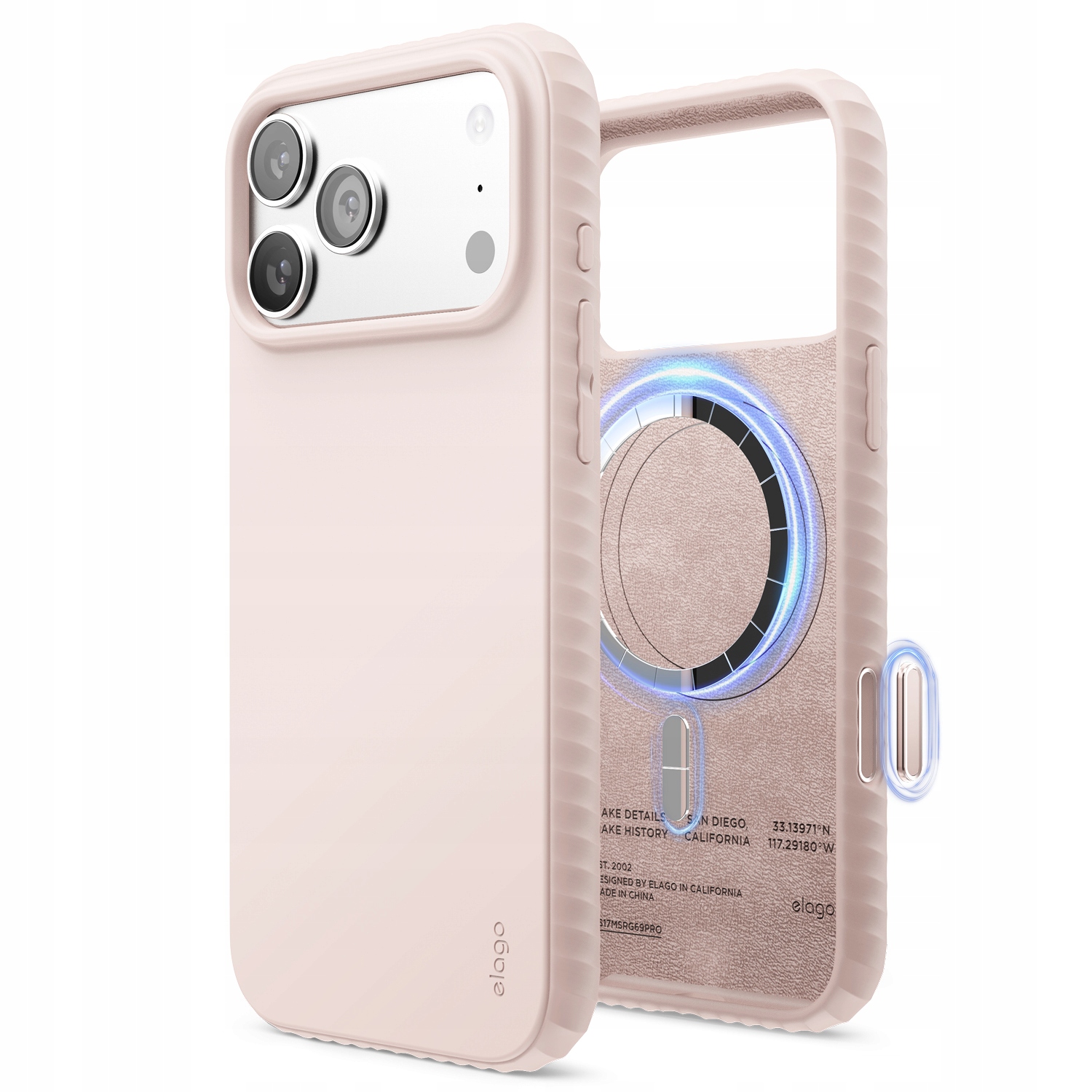 Silikonové Pouzdro Elago Ridge s MagSafe pro iPhone 17 Pro Max světle Pink