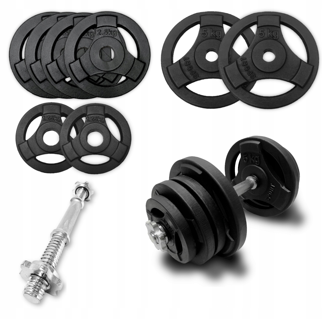 

Hantla Żeliwna 1x25kg gryf kierownica