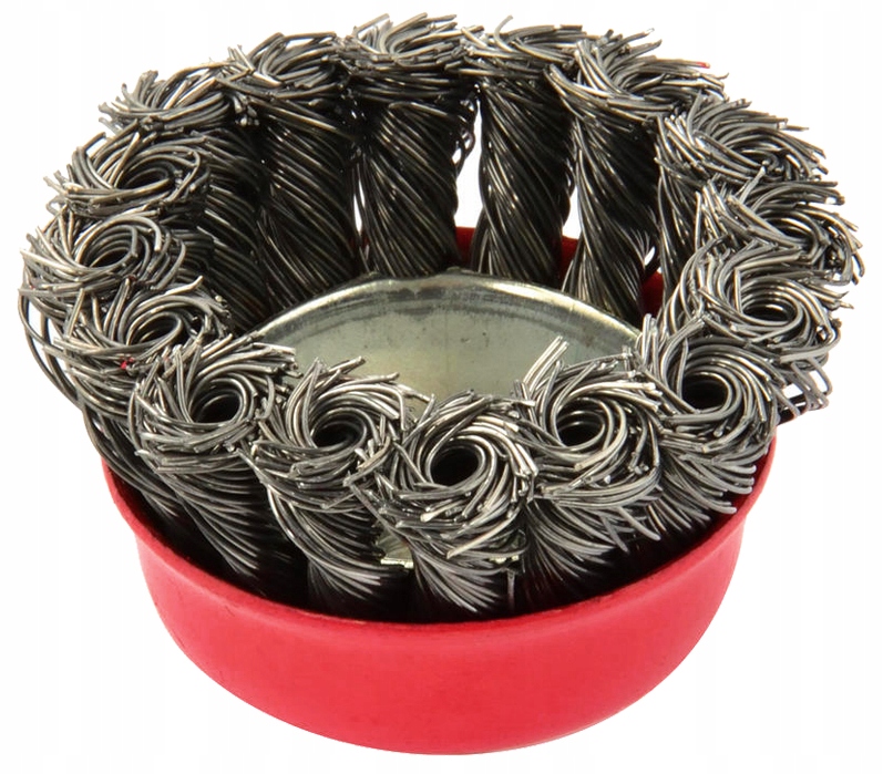 SZCZOTKA DRUCIANA DOCZOŁOWA DO SZLIFIERKI WIERTARKI KĄTÓWKI SPLATANA M14 Marka SilverTools