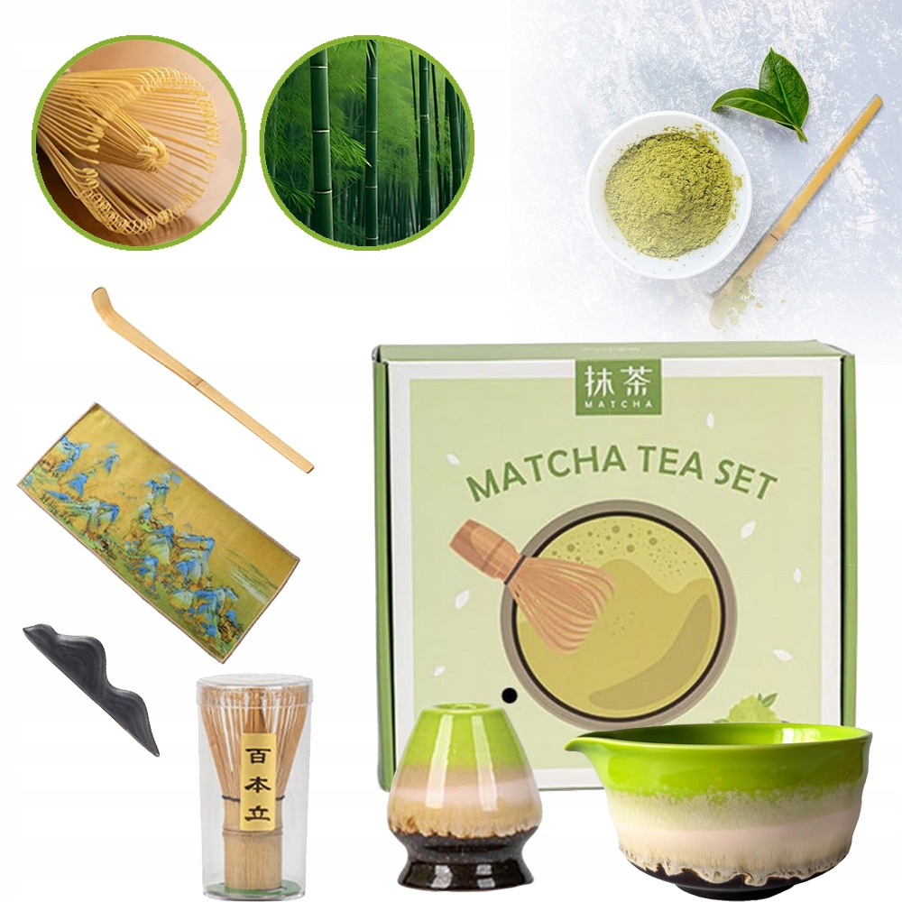 6-CZĘŚCIOWY Zestaw Do Ceremonii Matcha Zestaw Narzędzi Do Wyrobu Matchy