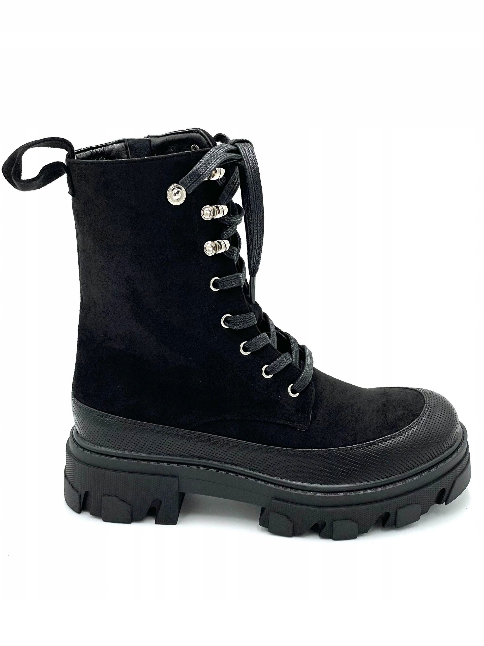 

Botki Workery Trapery Oficerki Czarne 37 8520