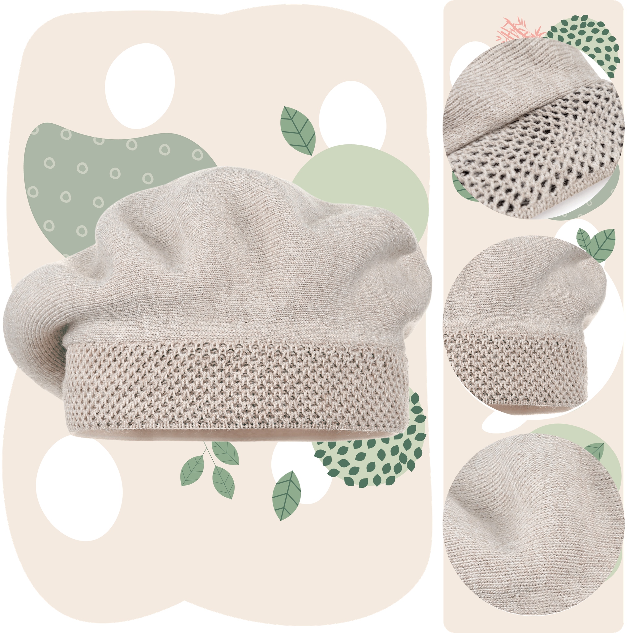 BERET DAMSKI KLASYCZNY ZIMOWY PRODUKT POLSKI MAJKA ELEGANCKI BEŻOWY BEŻ Model H-141