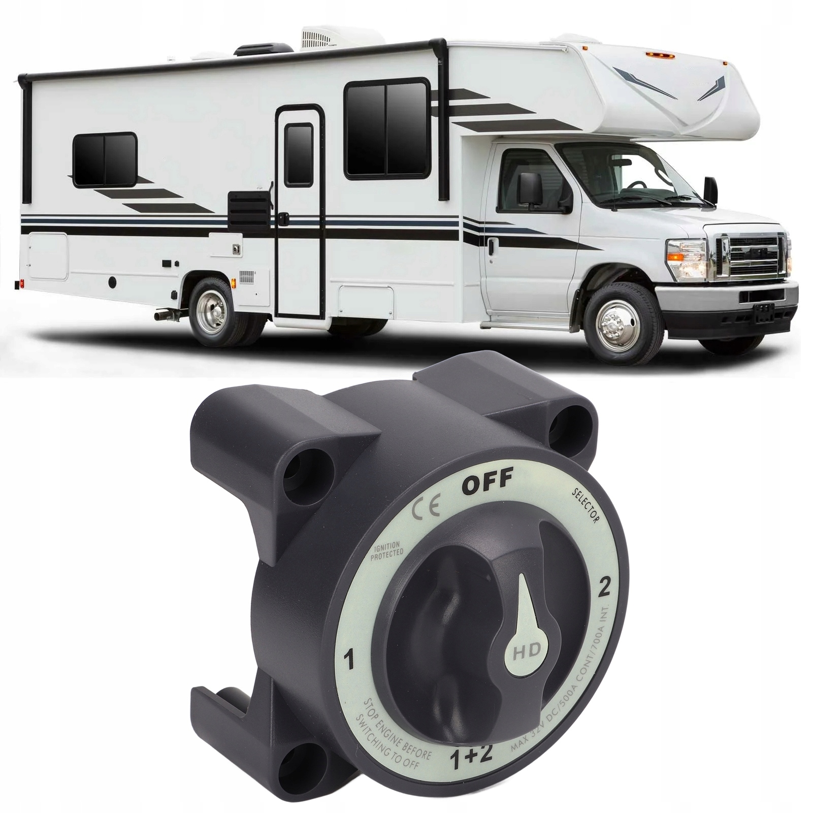 4-pozycyjny przełącznik akumulatora 32V DC Marka bez marki