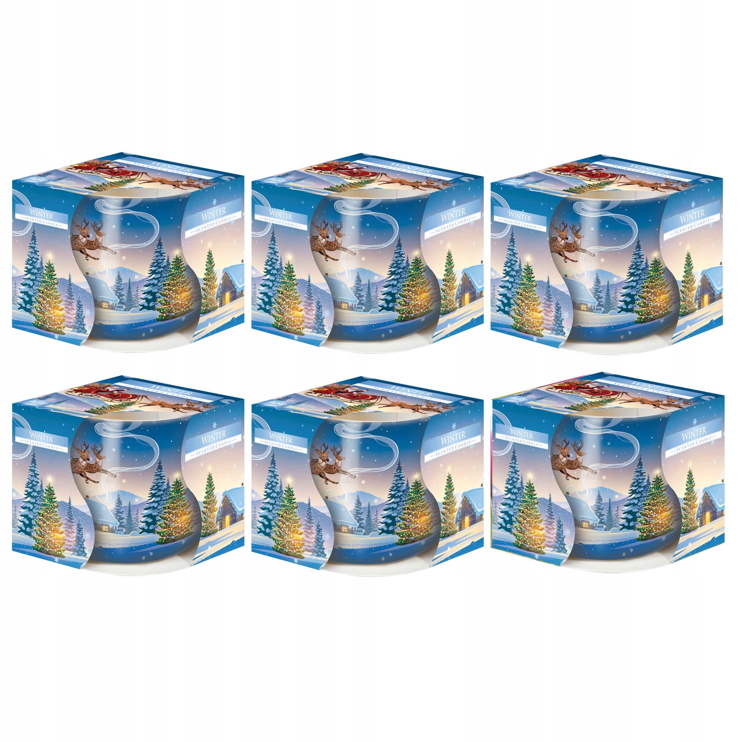 

Świeca zapachowa Zima Winter świeczka w szkle 6szt