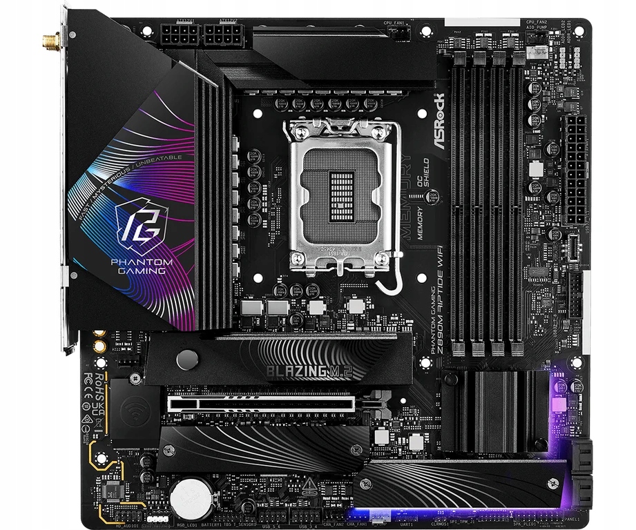 ASROCK Z890M RIPTIDE WIFI mATX LGA1851 DDR5 — 3