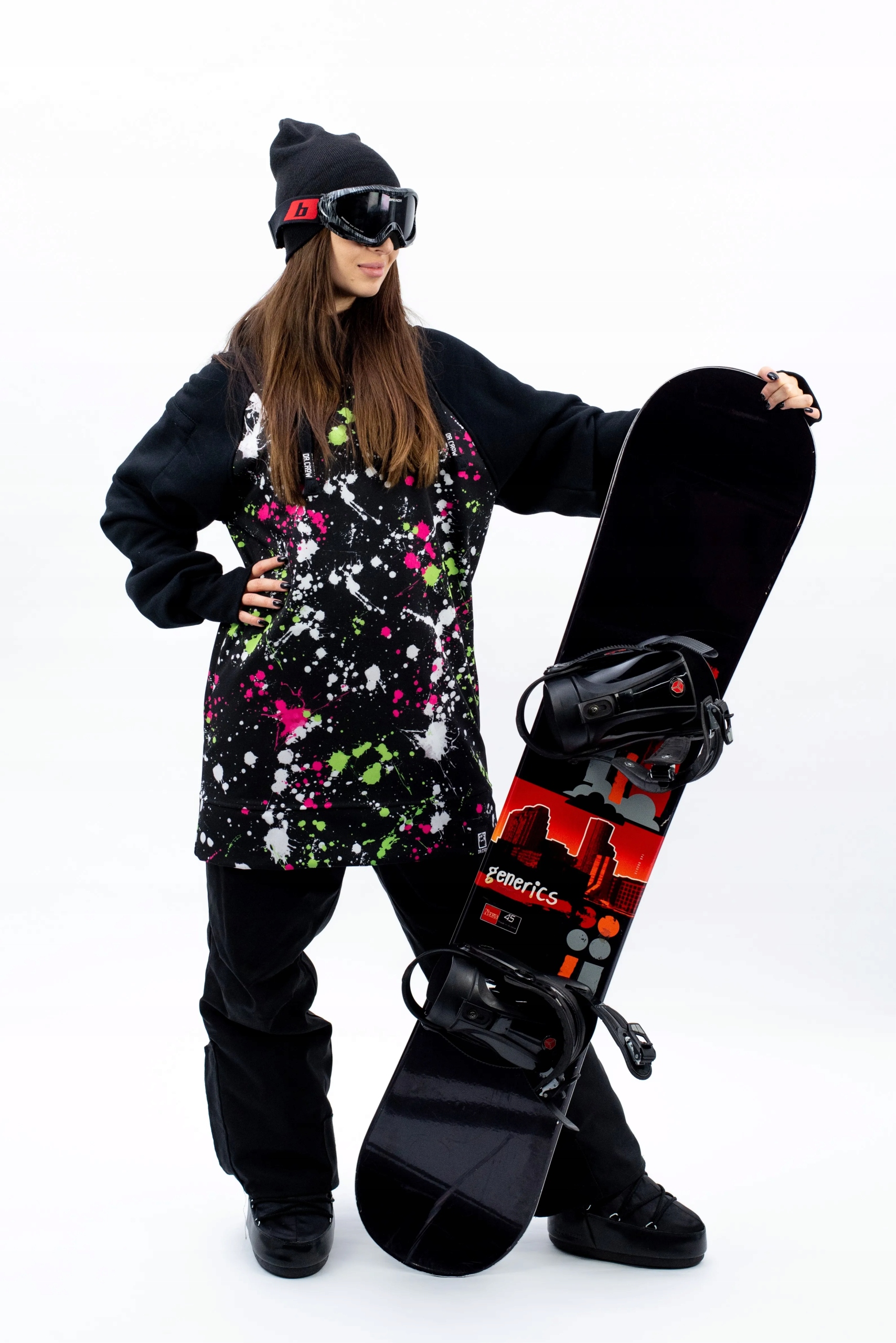 Dr.Crow Unisex Bluza Snowboardowa Paint Drop S Materiał dominujący inny
