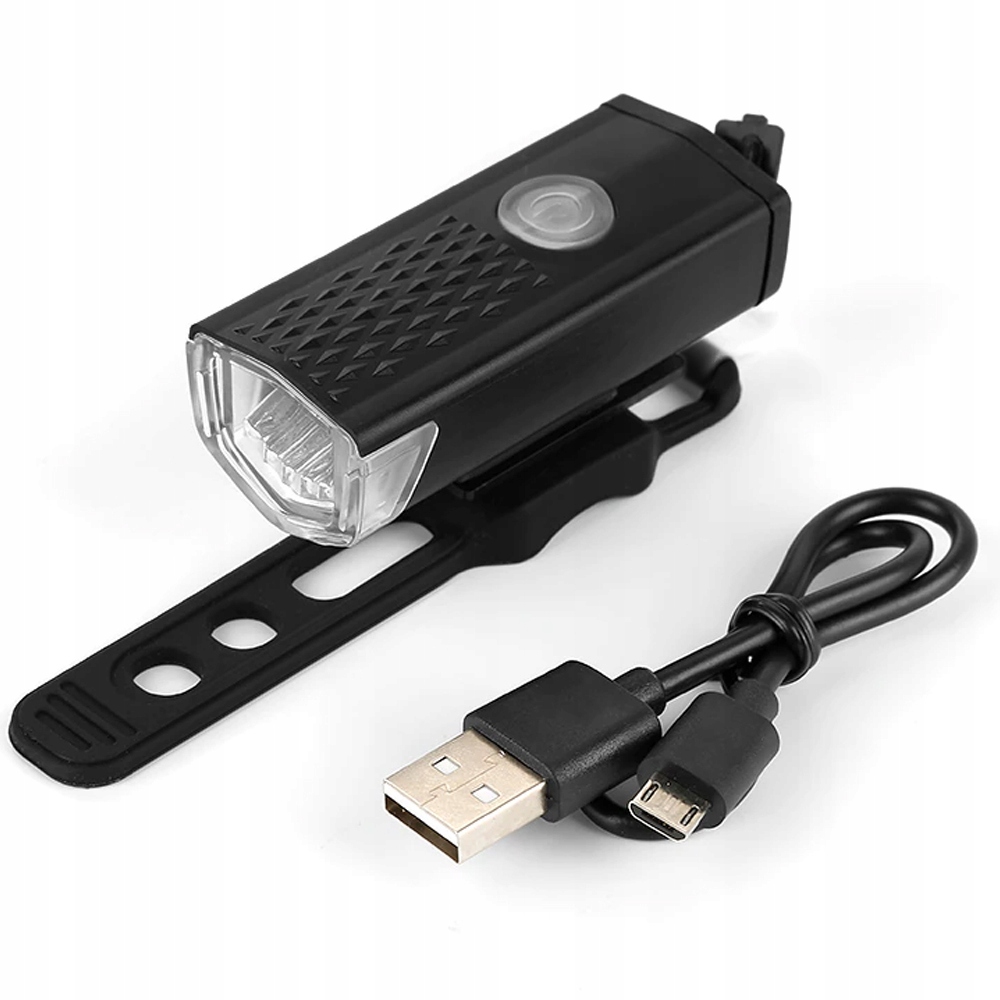 LAMPKA ROWEROWA PRZEDNIA LED USB OŚWIETLENIE ALOGY Marka Alogy