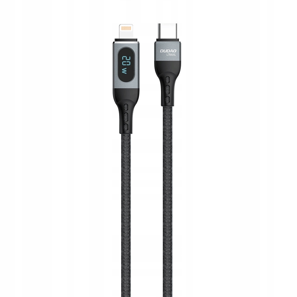 Dudao kabel Usb Typ C Lightning szybkie ładowanie Pd 20W 1m czarny Dudao