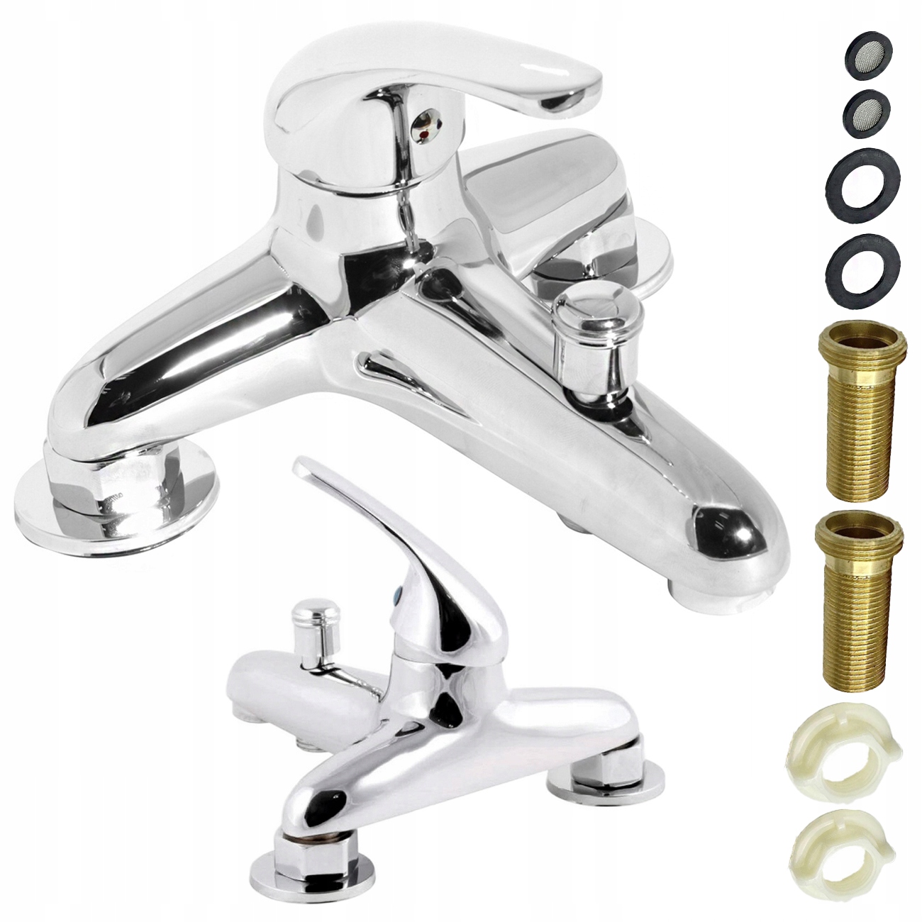 Stojánková vanová baterie 2-otvorová 145 mm retro mosaz klasická vanová