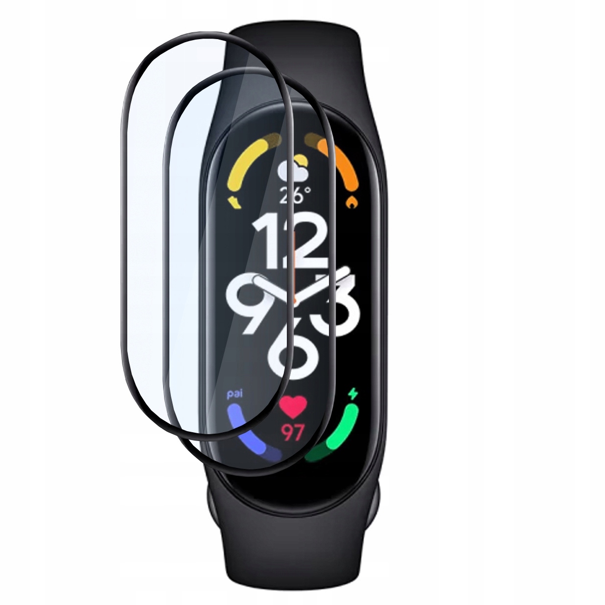

Szkło Hybrydowe 2 Sztuki Full do Xiaomi Mi Band 7