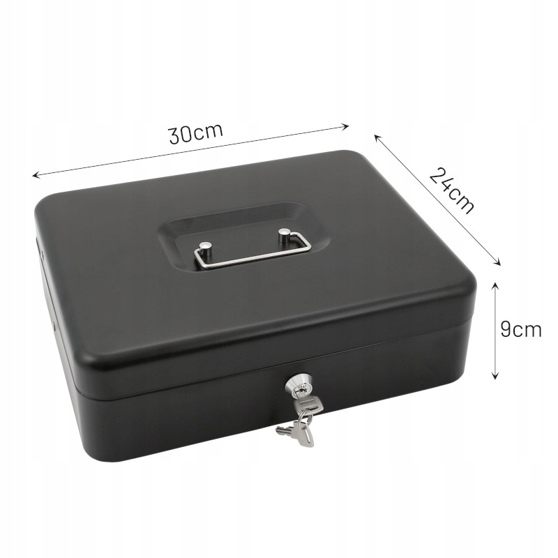 Kaseta kasjerska 30x24x9 docisk banknoty + bilon Kod producenta KKAS10