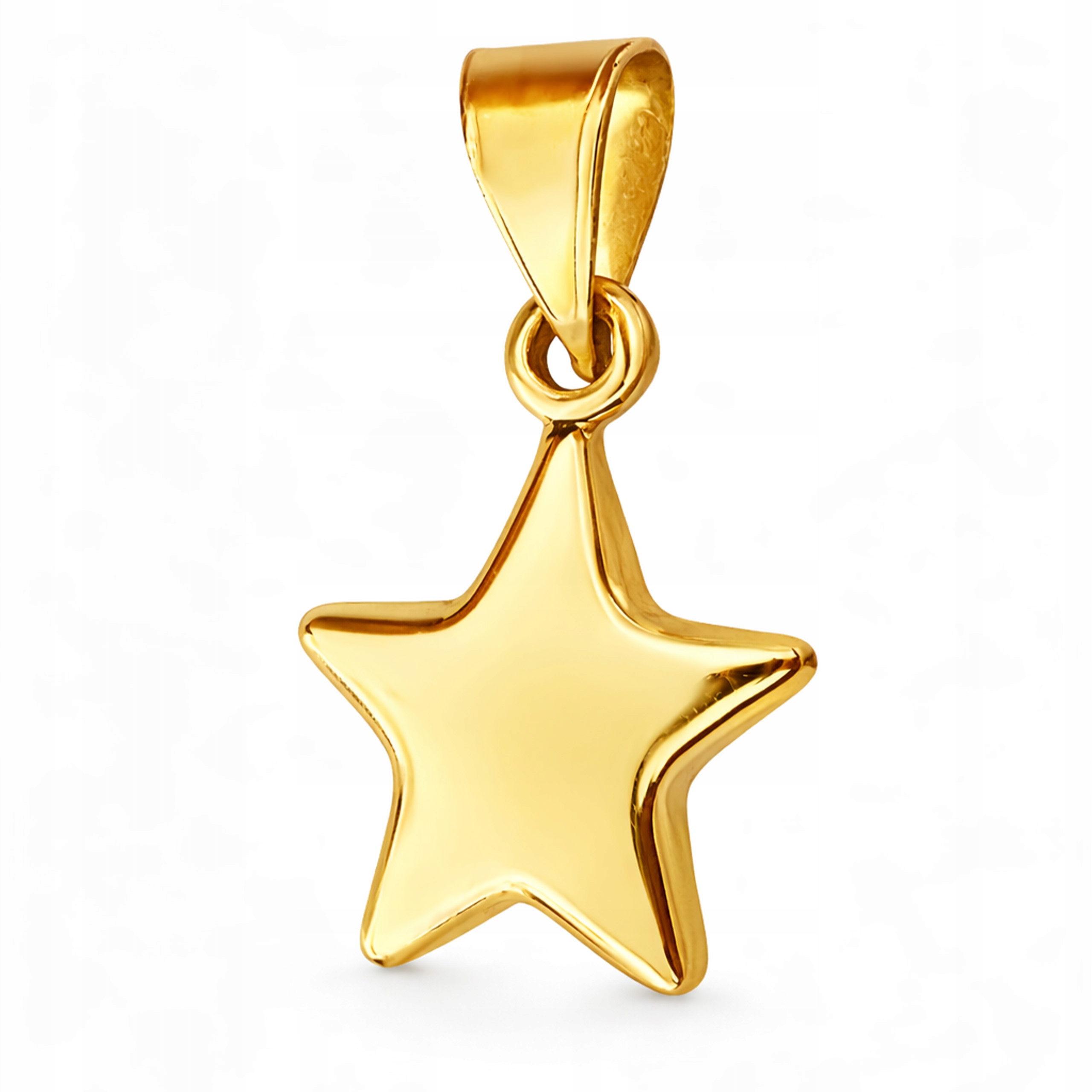 Jemný zlatý přívěsek 585 hvězdička lesklá na Vánoce jako dárek 14k