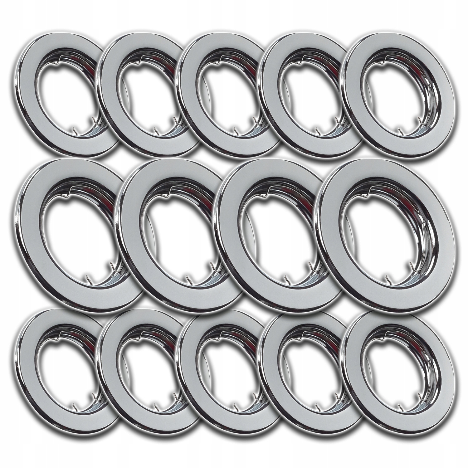 14 x Stropní Svítidlo Halogenové Stropní Očko Hliníkové Svítidlo Chrom