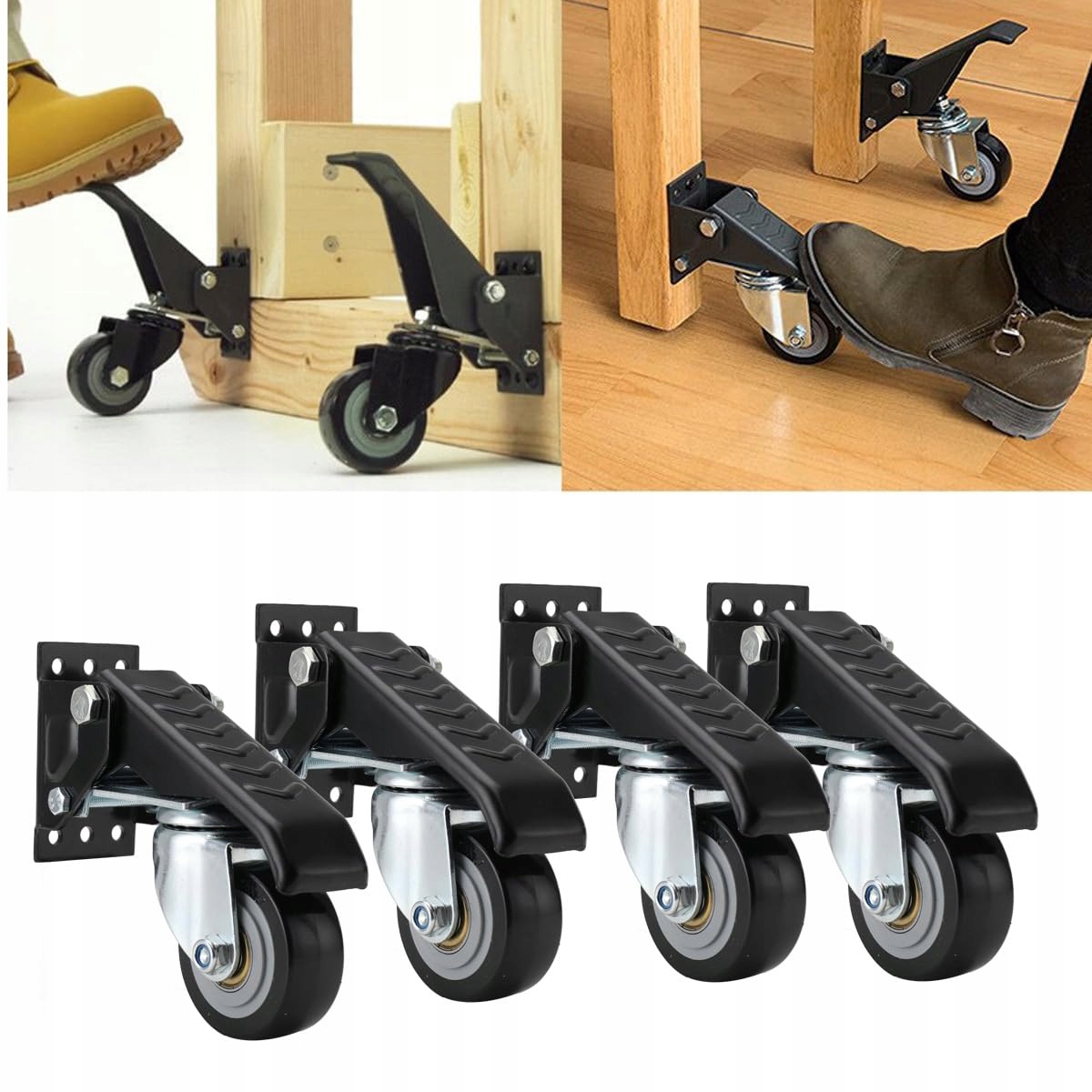 Zvedací kolečka 600 kg 4ks pro pracovní stůl a skříně