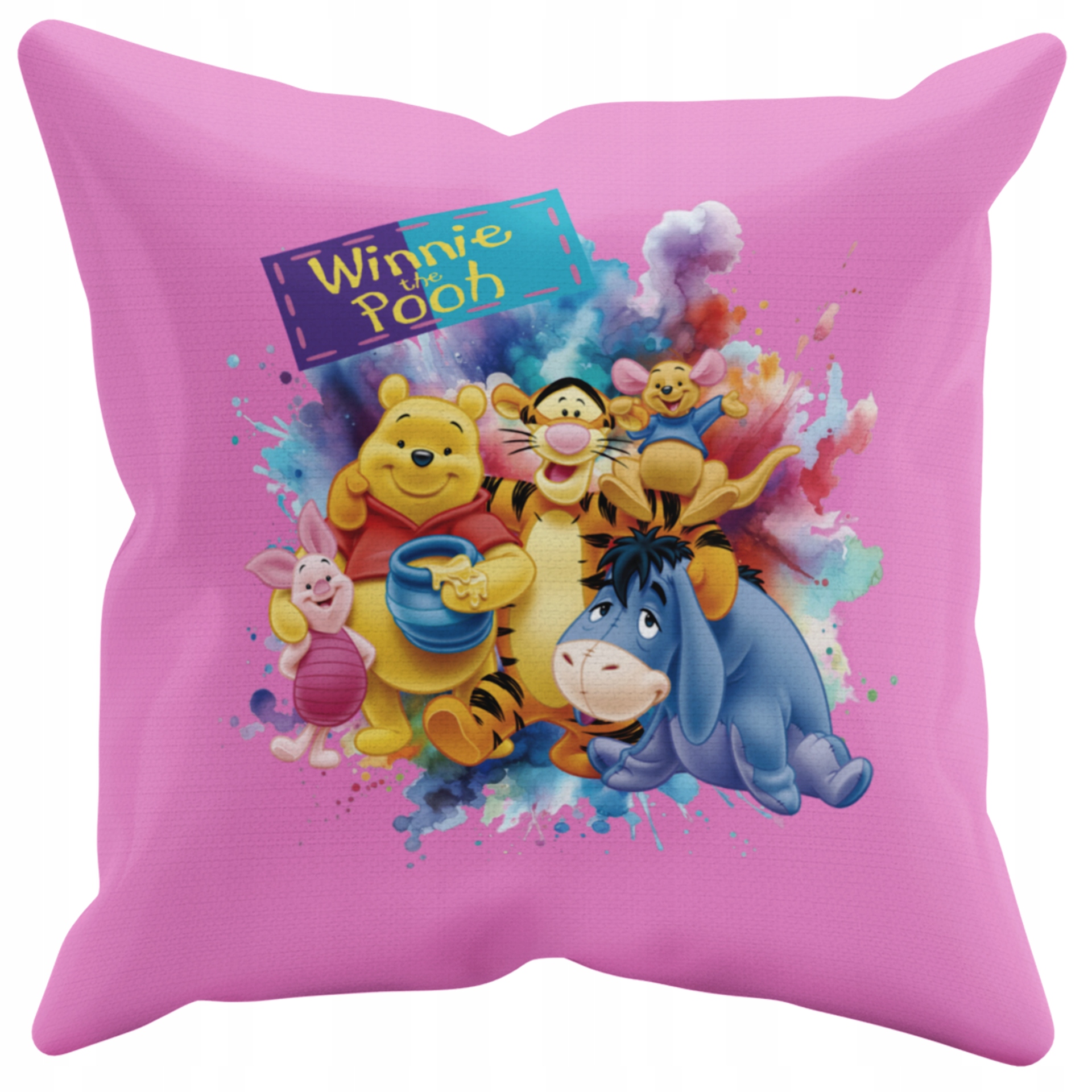 POSZEWKA NA PODUSZKĘ JAŚKA DO PRZEDSZKOLA MIŚ TYGRYSEK + IMIĘ GRATIS Kolor dominujący odcienie różu