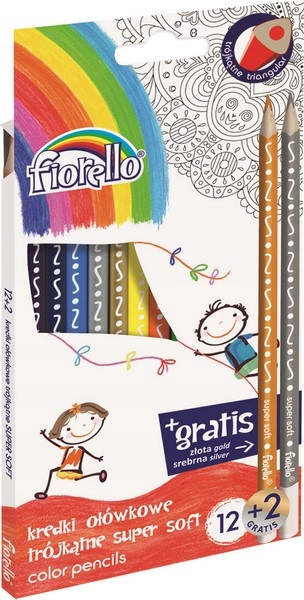 

Kredki Fiorello Trójkątne złota srebrna