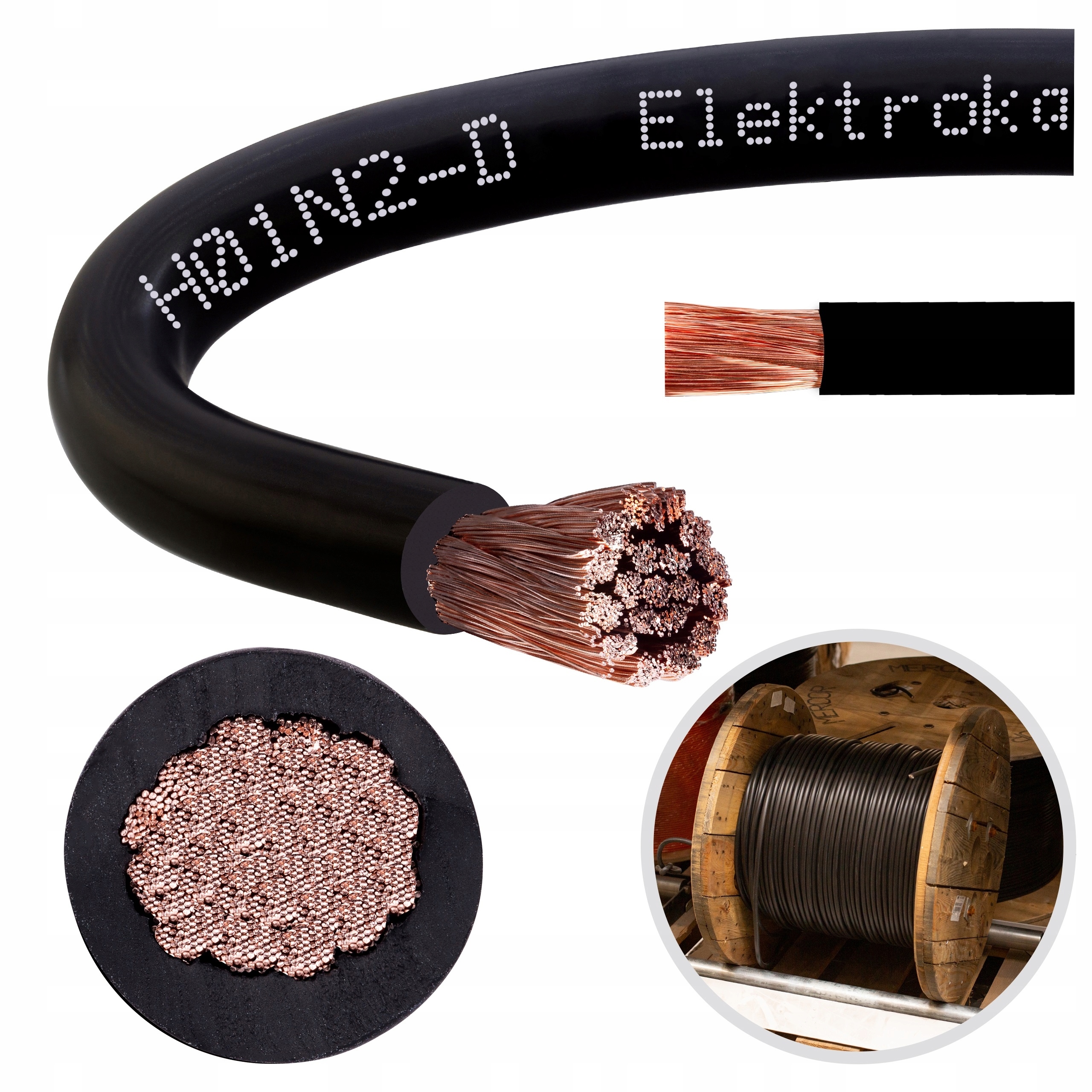 

Kabel przewód spawalniczy masowy Os OnS Cu 50mm2